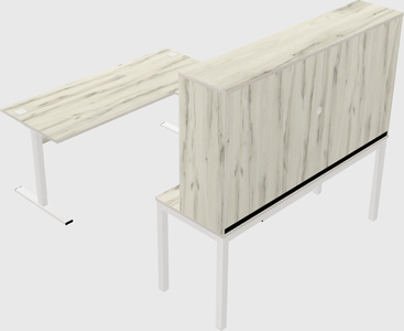 Sit-to-stand u-shaped desk