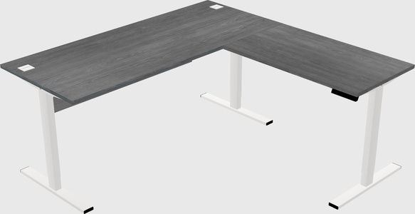 Sit-to-stand l-shaped desk