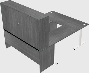 Sit-to-stand u-shaped desk