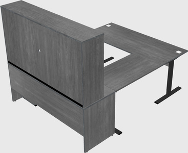 Sit-to-stand u-shaped desk