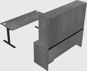 Sit-to-stand u-shaped desk