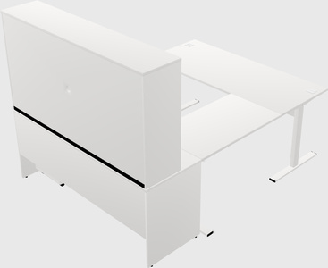 Sit-to-stand u-shaped desk