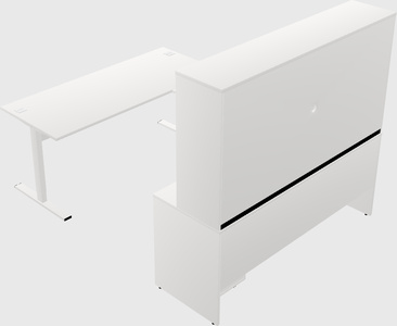 Sit-to-stand u-shaped desk
