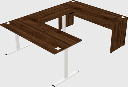 Sit-to-stand u-shaped desk