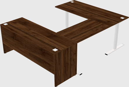 Sit-to-stand u-shaped desk