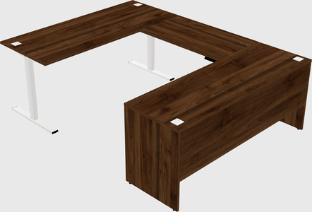 Sit-to-stand u-shaped desk
