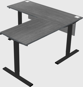 Sit-to-stand l-shaped desk
