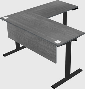 Sit-to-stand l-shaped desk