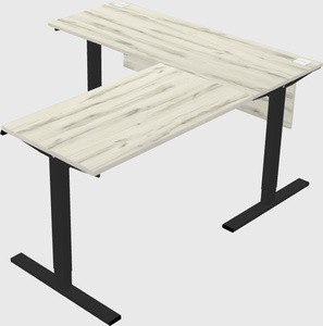 Sit-to-stand l-shaped desk