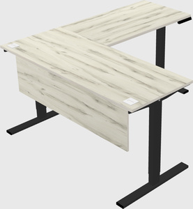 Sit-to-stand l-shaped desk