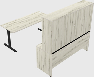Sit-to-stand u-shaped desk