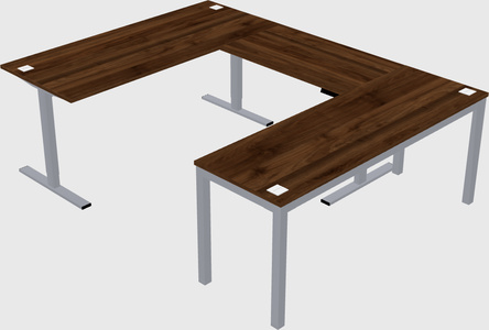Sit-to-stand u-shaped desk