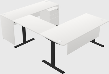 Sit-to-stand U-shaped Desk