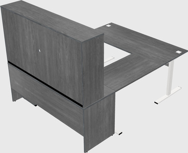 Sit-to-stand u-shaped desk