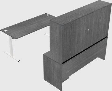 Sit-to-stand u-shaped desk
