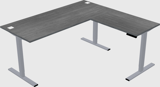 Sit-to-stand L-shaped Desk