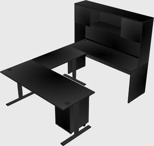 Sit-to-stand u-shaped desk