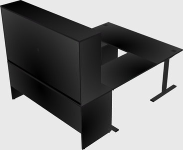 Sit-to-stand u-shaped desk