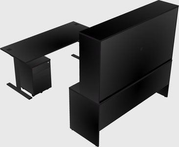 Sit-to-stand u-shaped desk