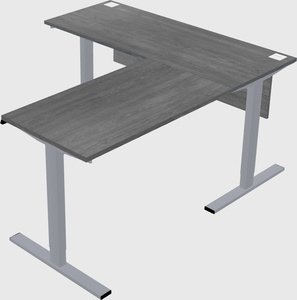 Sit-to-stand l-shaped desk