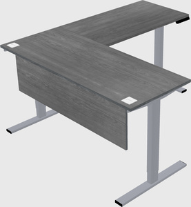Sit-to-stand l-shaped desk