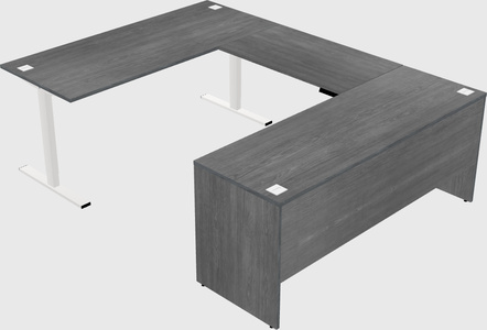 Sit-to-stand u-shaped desk
