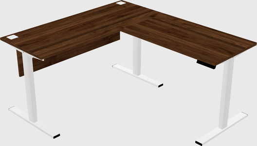 Sit-to-stand l-shaped desk