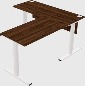 Sit-to-stand l-shaped desk