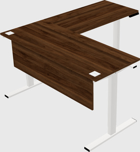 Sit-to-stand l-shaped desk