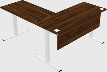 Sit-to-stand l-shaped desk