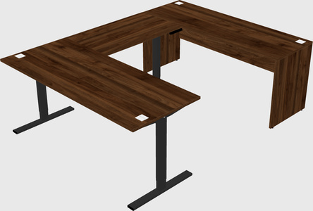 Sit-to-stand u-shaped desk