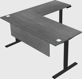 Sit-to-stand l-shaped desk