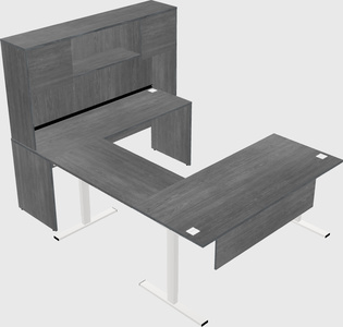 Sit-to-stand u-shaped desk