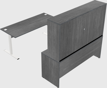 Sit-to-stand u-shaped desk