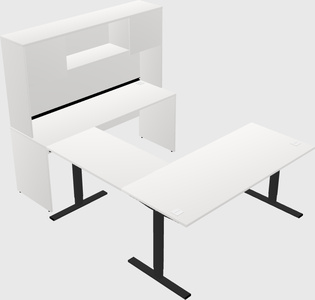 Scrivania a forma di u sit-to-stand