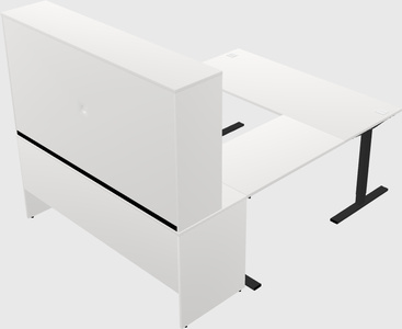 Scrivania a forma di u sit-to-stand