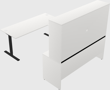 Scrivania a forma di u sit-to-stand