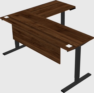 Sit-to-stand l-shaped desk