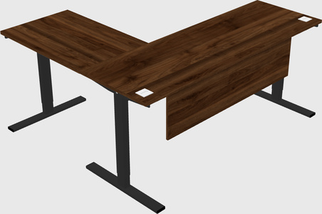 Sit-to-stand l-shaped desk