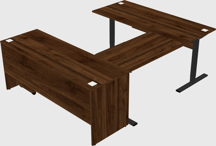 Sit-to-stand u-shaped desk