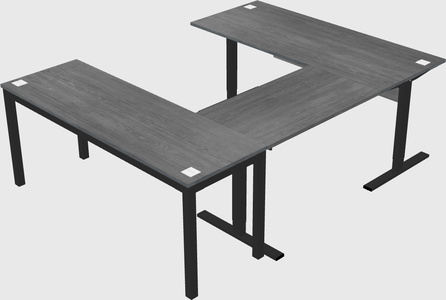 Sit-to-stand u-shaped desk