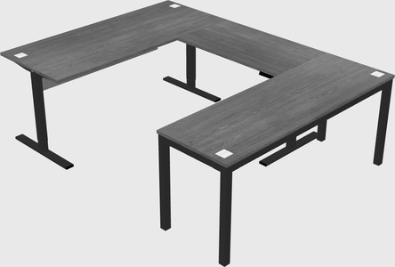 Sit-to-stand u-shaped desk
