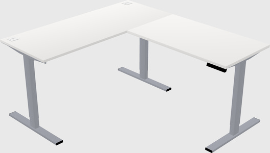 Sit-to-stand L-shaped Desk