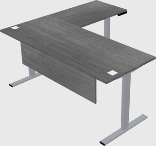 Sit-to-stand l-shaped desk