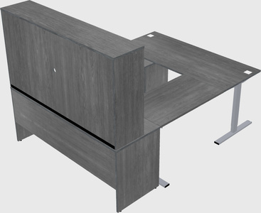 Sit-to-stand u-shaped desk