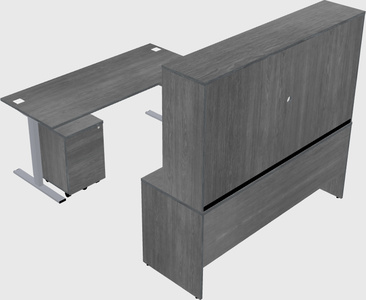 Sit-to-stand u-shaped desk