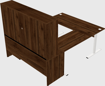 Sit-to-stand u-shaped desk