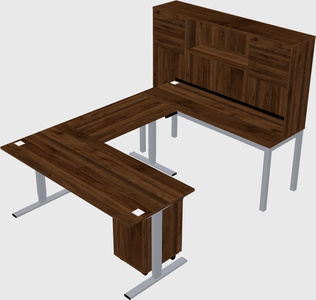 Sit-to-stand u-shaped desk