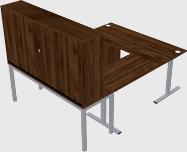 Sit-to-stand u-shaped desk