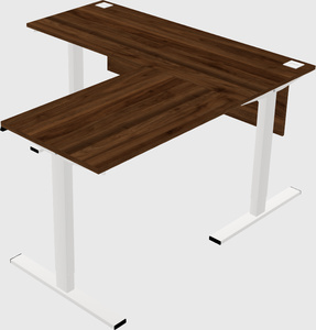 Sit-to-stand l-shaped desk
